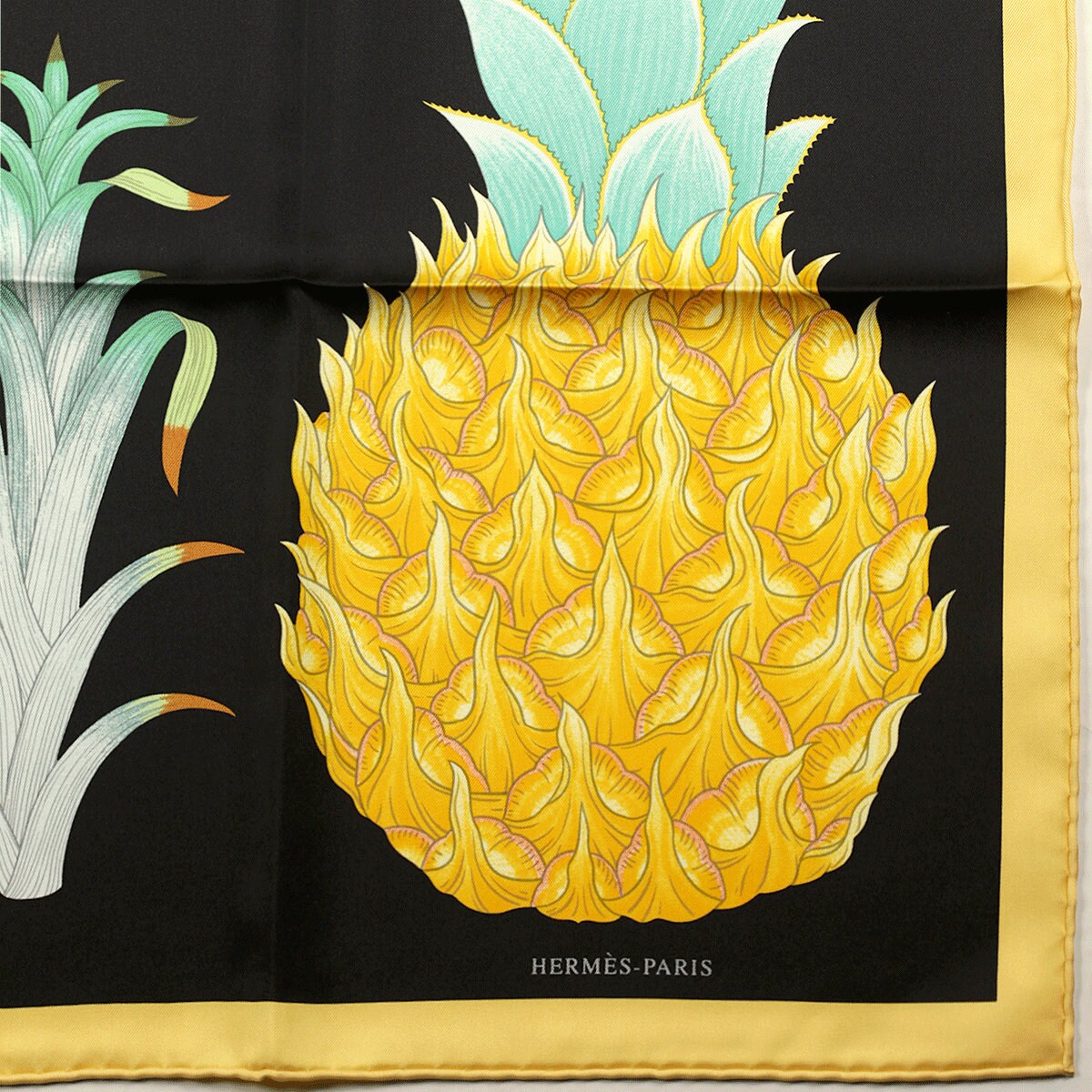 Hermes Scarf "Index Bromeliaceae" by Katie Scott 90cm Silk | NWT