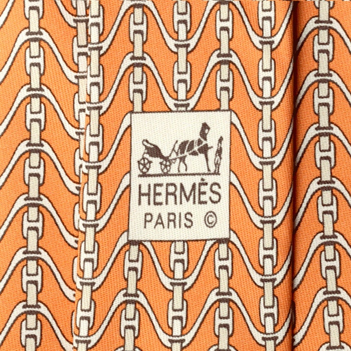 Hermes Men's Silk Tie Geometric Pattern 5364 | Necktie Cravate