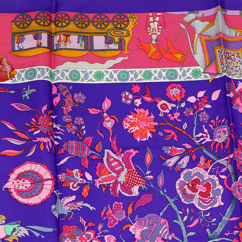 Hermes Scarf "Fantaisies Indiennes" by Loïc Dubigeon Vintage 90cm Silk | Carre Foulard