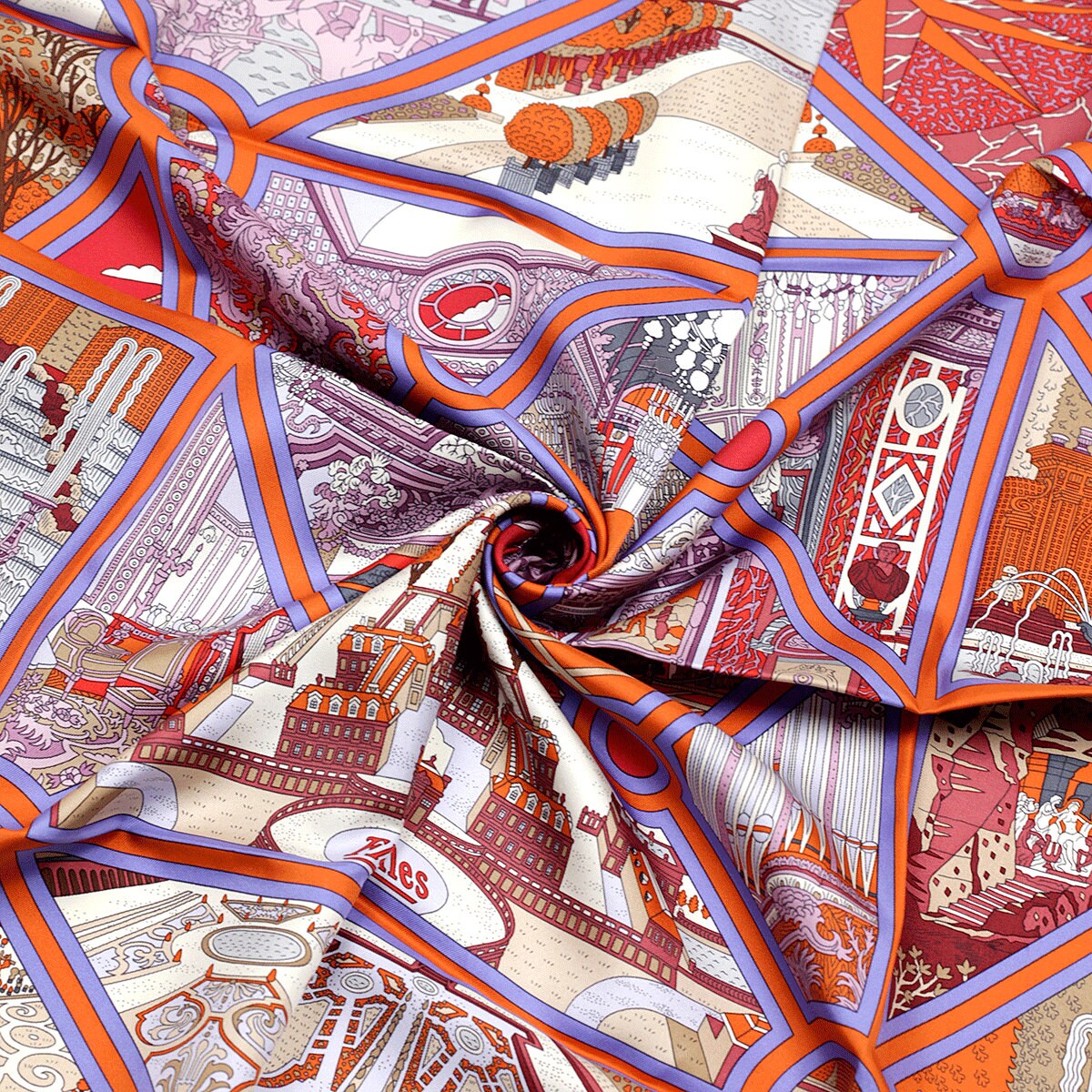 Hermes Scarf "Flanerie a Versailles" by Pierre Marie 90cm Silk | Carre Foulard