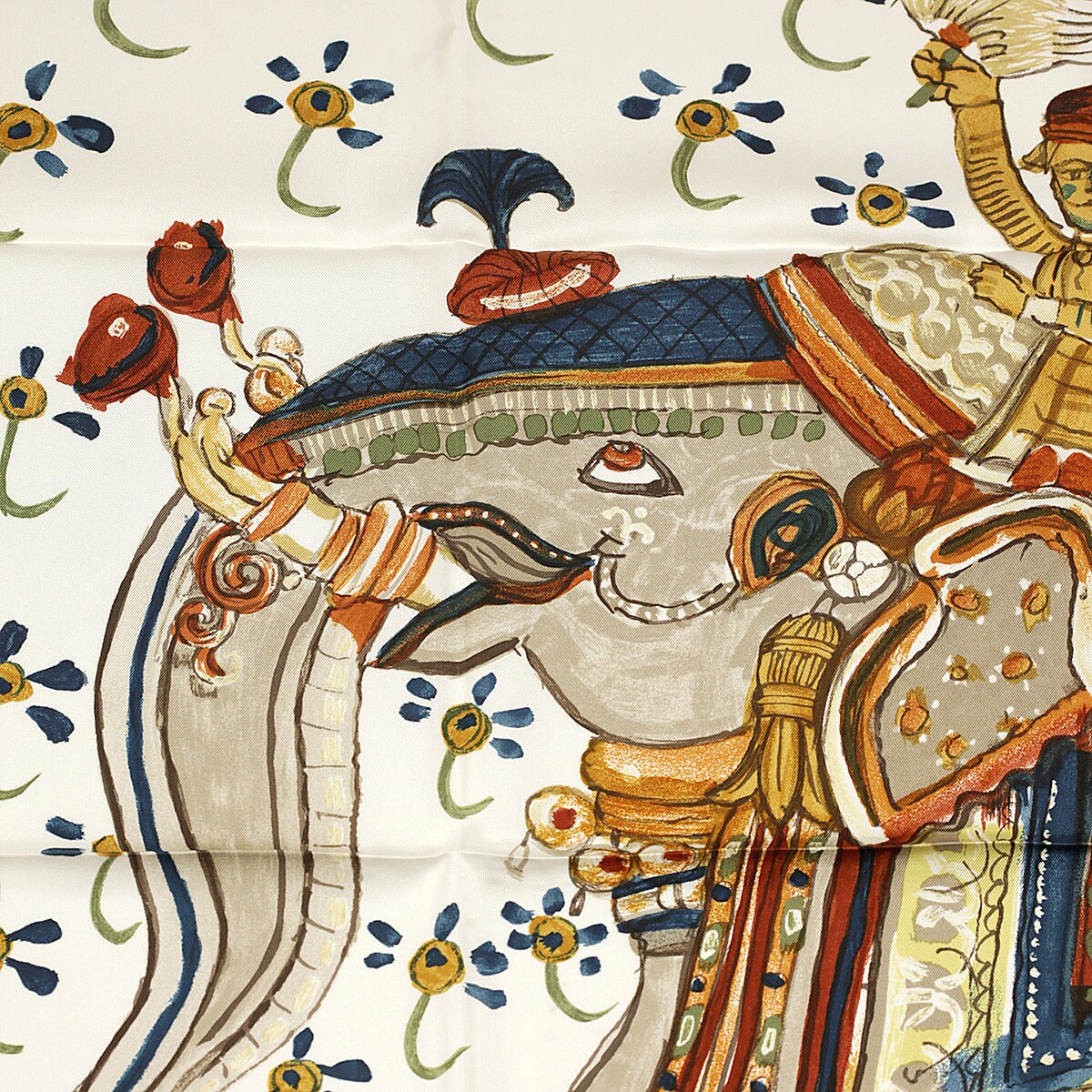 Hermes Scarf "Beloved India" by Philippe Dumas 90cm Silk | Carre Foulard