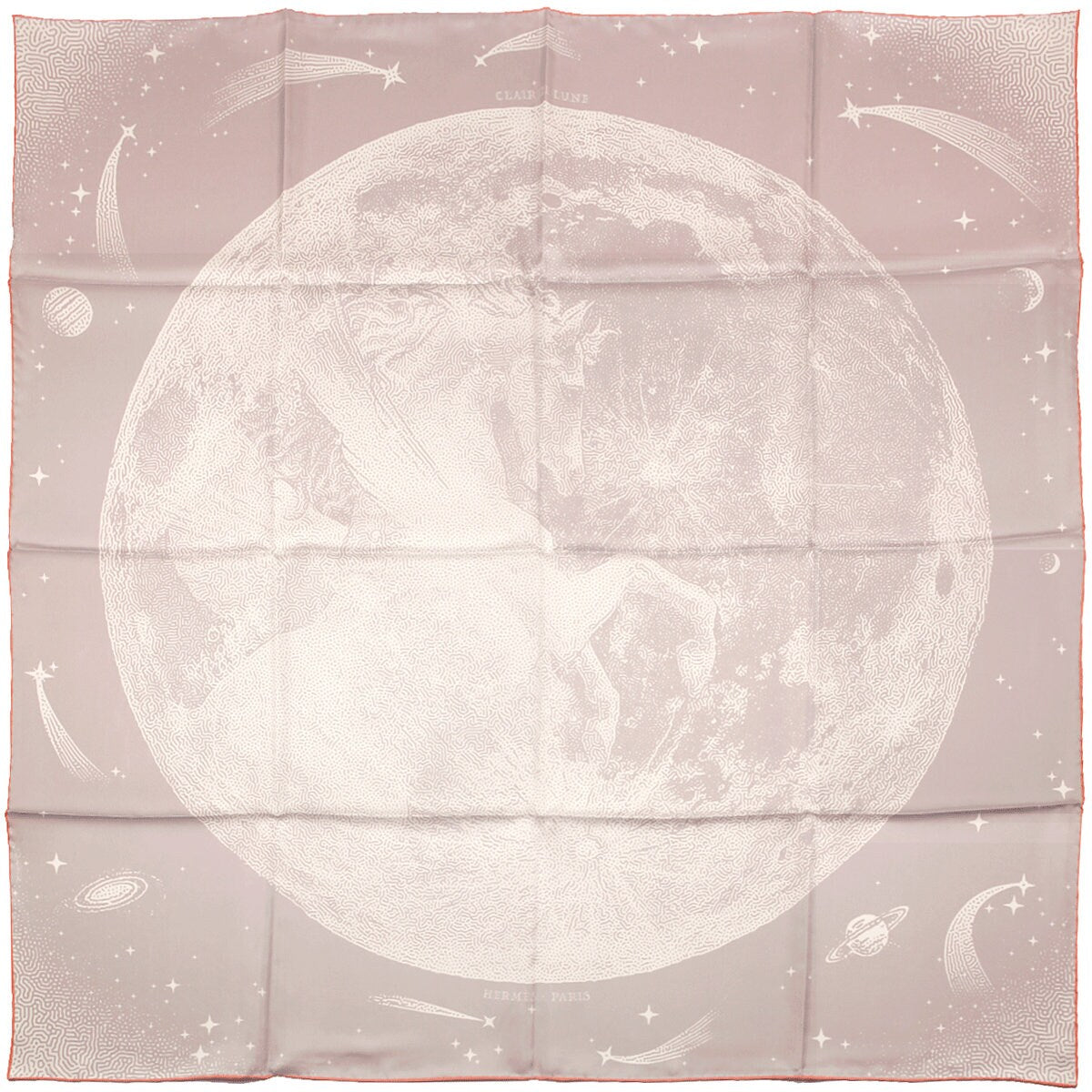 Hermes Scarf "Clair de Lune" by Dimitri Rybaltchenko 90cm Silk Double Face Carre