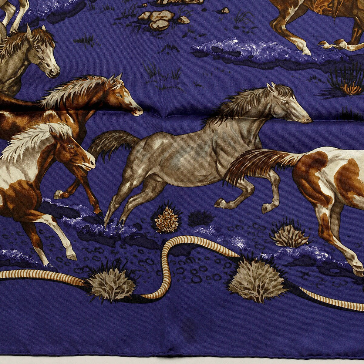 Hermes Scarf "Les Mustangs" by Robert Dallet 90cm Silk | Foulard Carre