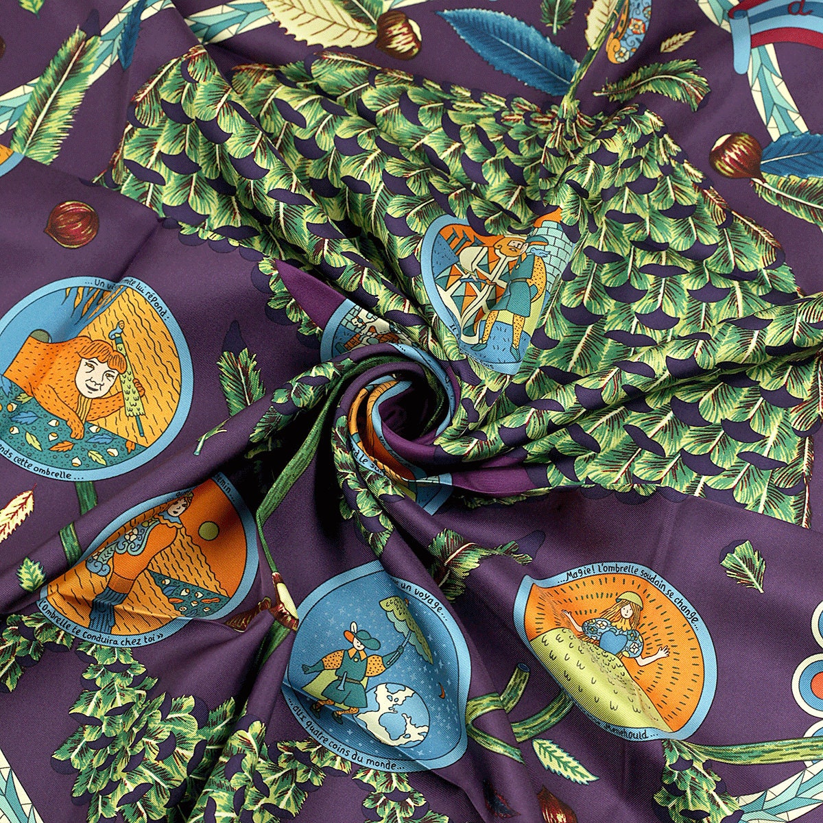Hermes Scarf "Ombrelle Magique" by Pierre Marie 90cm Silk | Carre Foulard