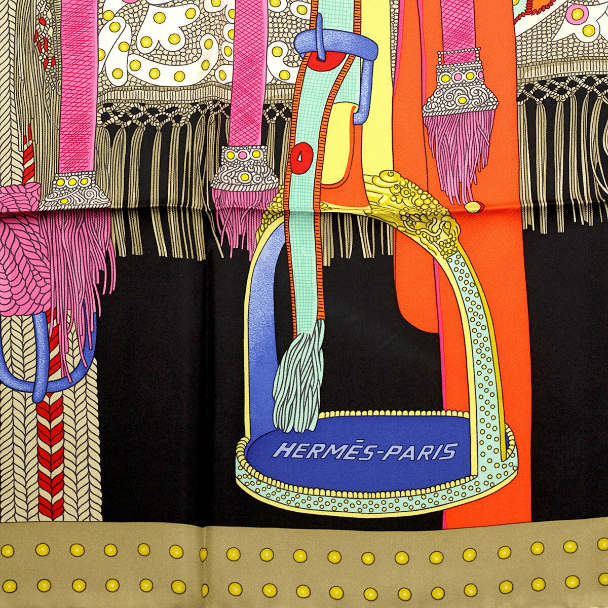 Hermes Scarf "Selle de Dignitaire" by Wlodek Kaminski 90cm Silk