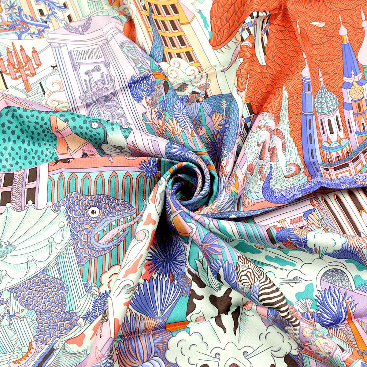 Hermes Scarf "Animapolis" by Jan Bajtlik 90cm Silk | Carre Foulard