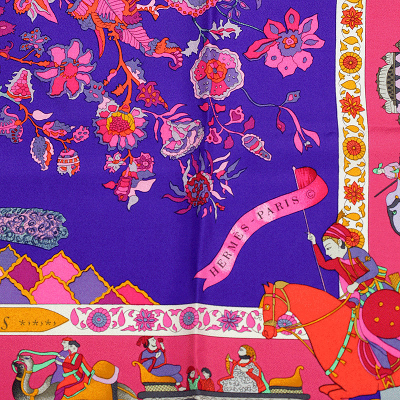 Hermes Scarf "Fantaisies Indiennes" by Loïc Dubigeon Vintage 90cm Silk | Carre Foulard