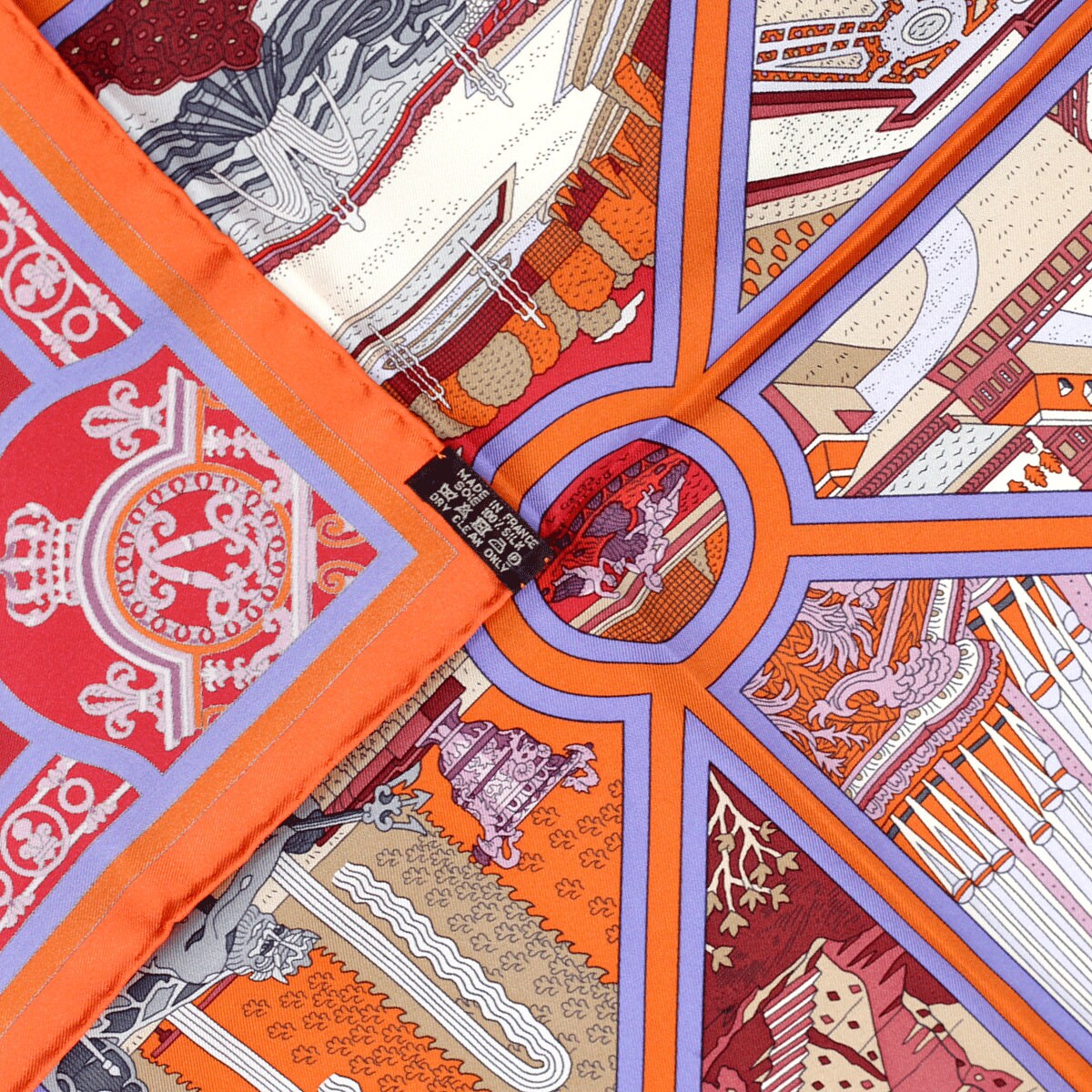 Hermes Scarf "Flanerie a Versailles" by Pierre Marie 90cm Silk | Carre Foulard