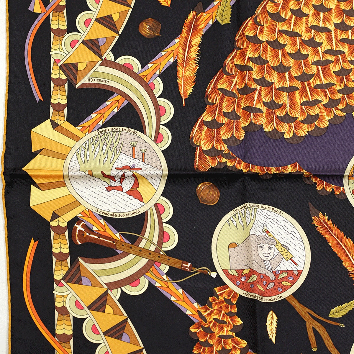 Hermes Scarf "Ombrelle Magique" by Pierre Marie 90cm Silk