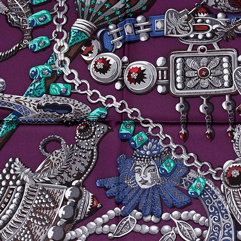 Hermes Scarf "Reine de Palmyre" by Annie Faivre 90cm Silk