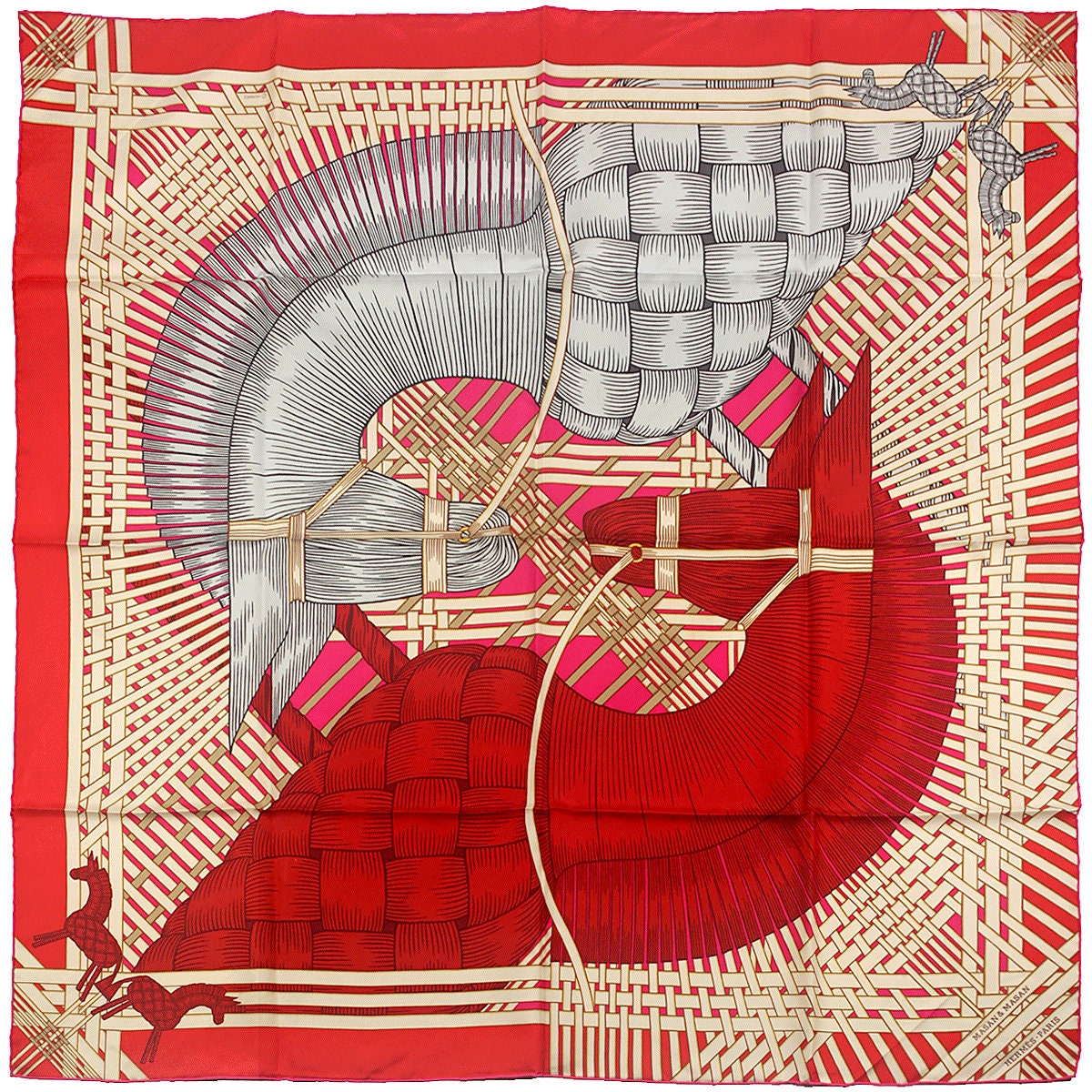 Hermes Scarf "Masan & Masan" by Terawat Teankaprasith 90cm Silk