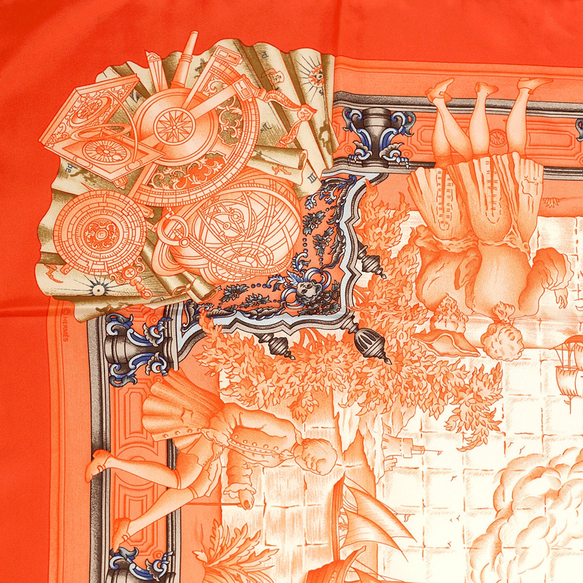 Hermes Scarf "Azulejos" by Catherine Baschet Vintage 90cm Silk | Carre Foulard
