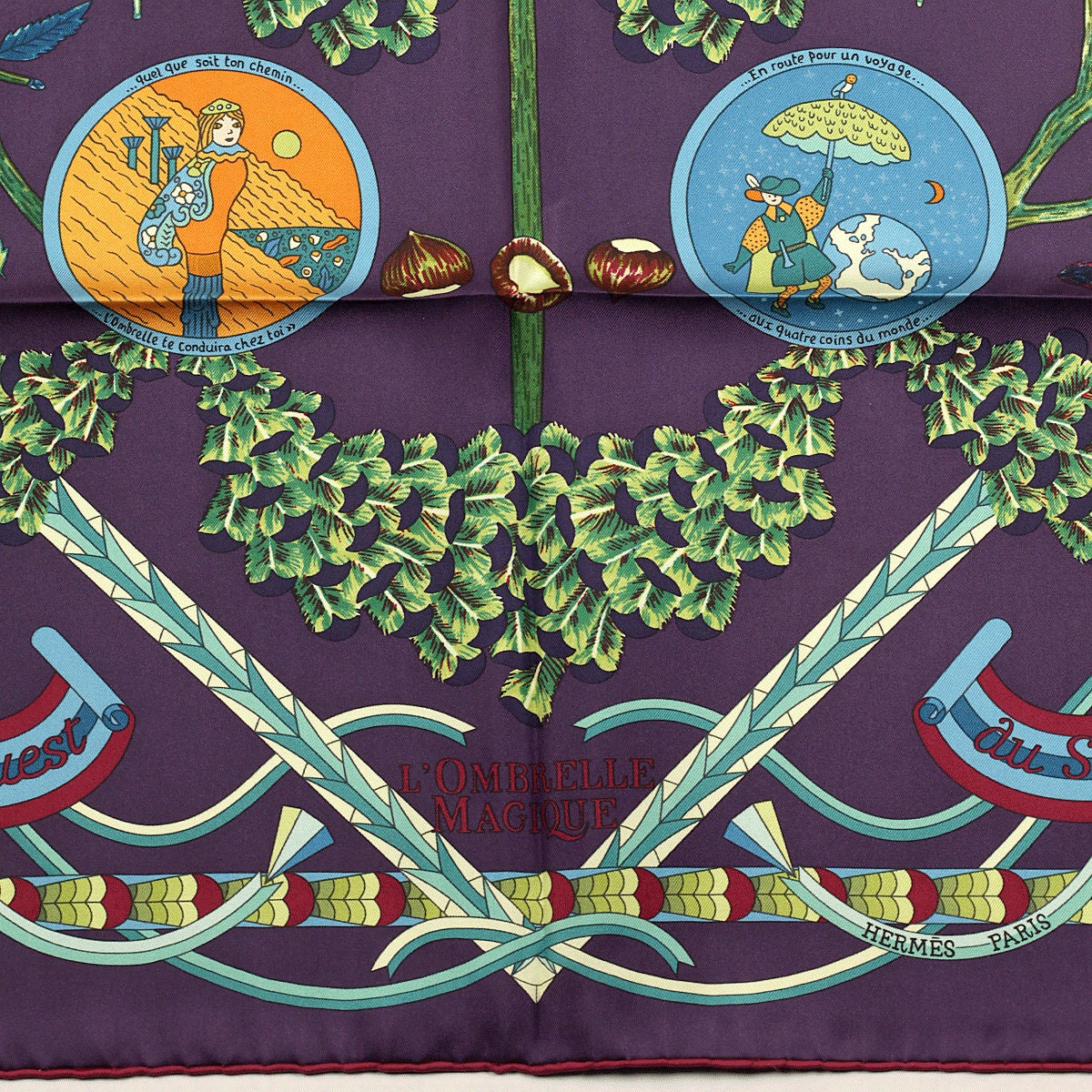 Hermes Scarf "Ombrelle Magique" by Pierre Marie 90cm Silk | Carre Foulard