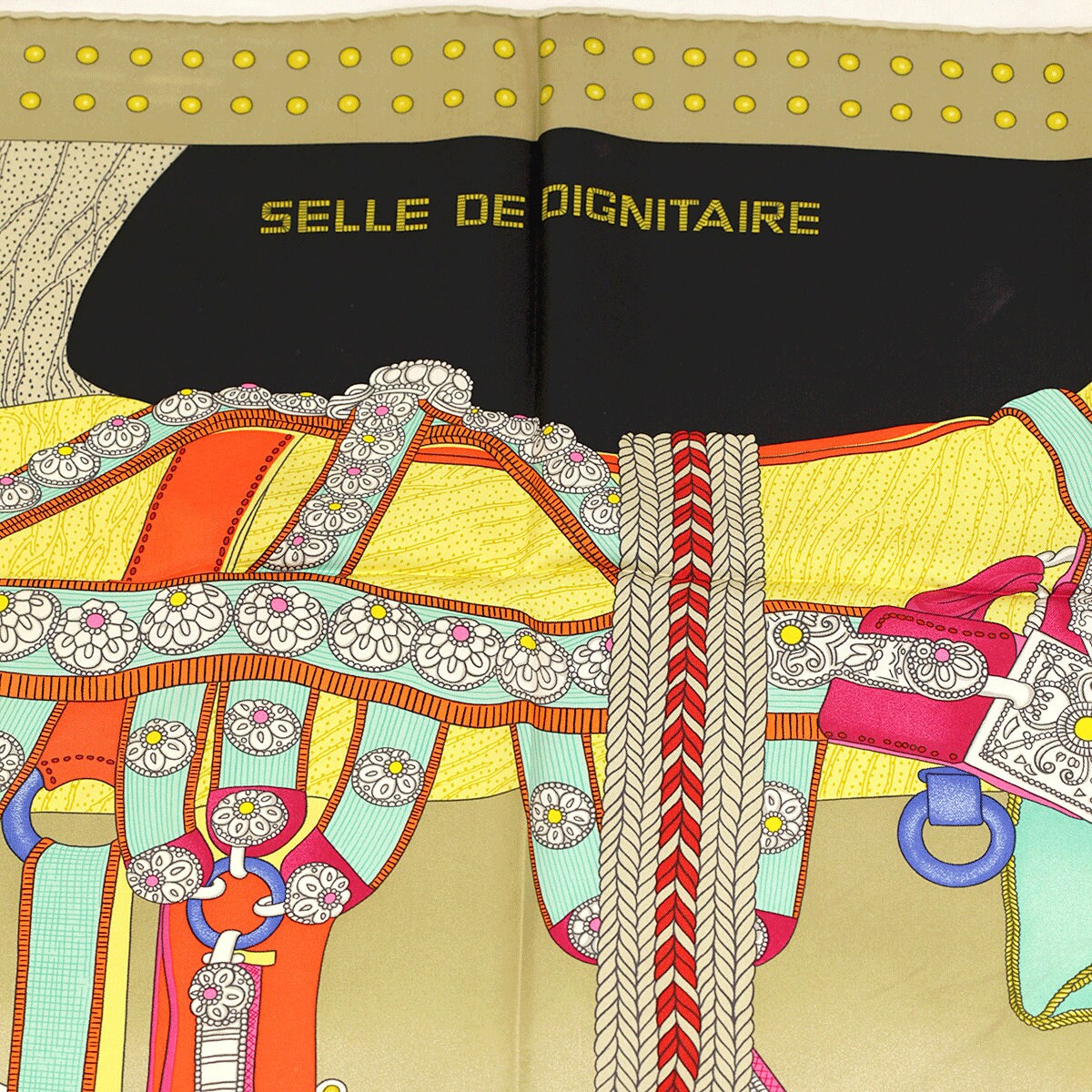 Hermes Scarf "Selle de Dignitaire" by Wlodek Kaminski 90cm Silk