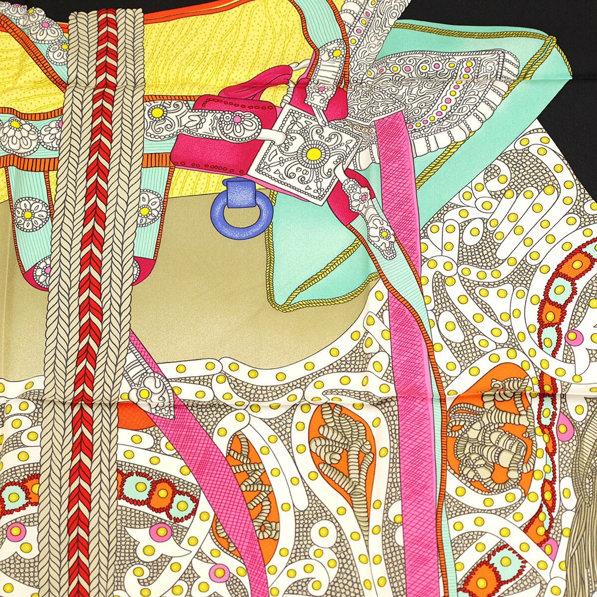 Hermes Scarf "Selle de Dignitaire" by Wlodek Kaminski 90cm Silk