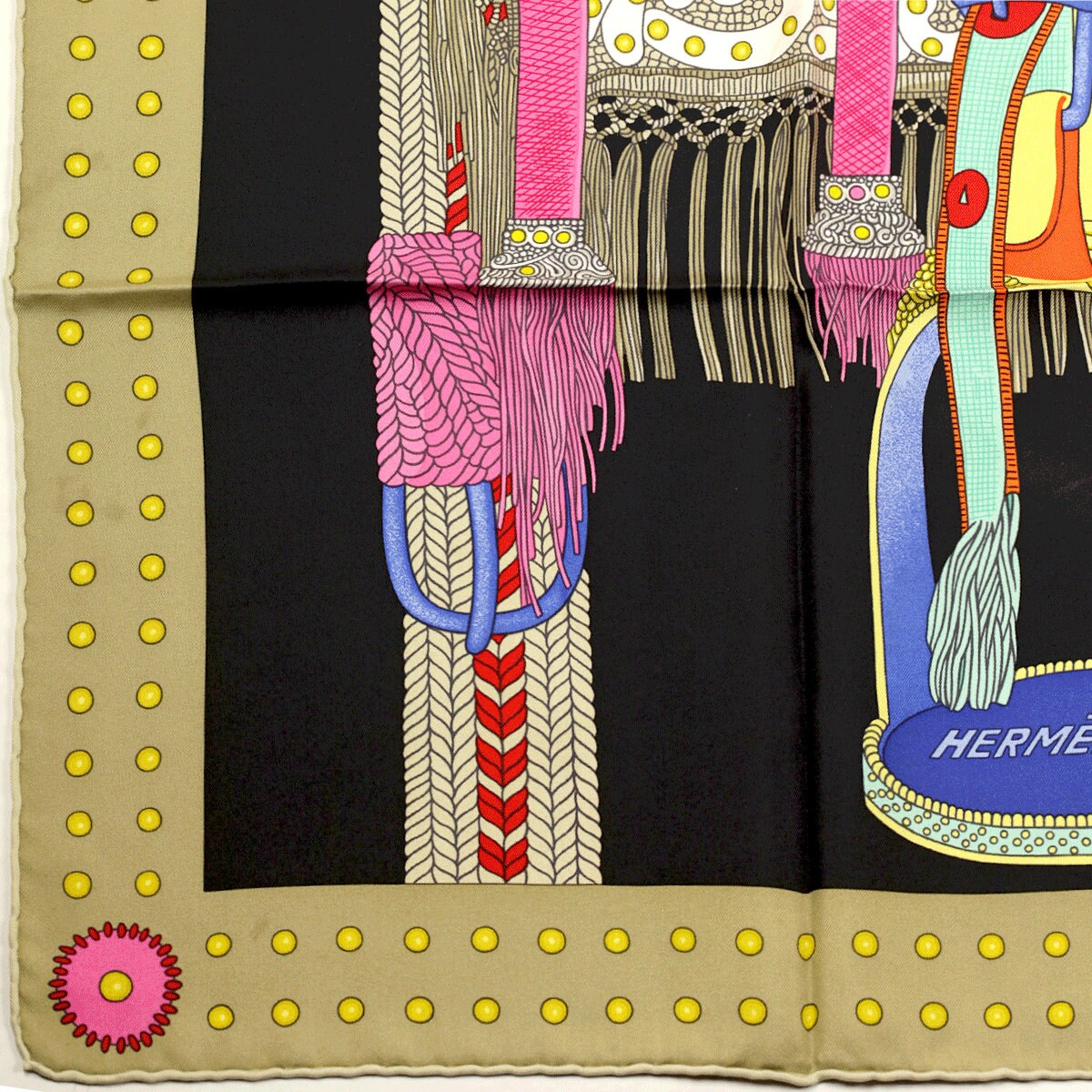 Hermes Scarf "Selle de Dignitaire" by Wlodek Kaminski 90cm Silk