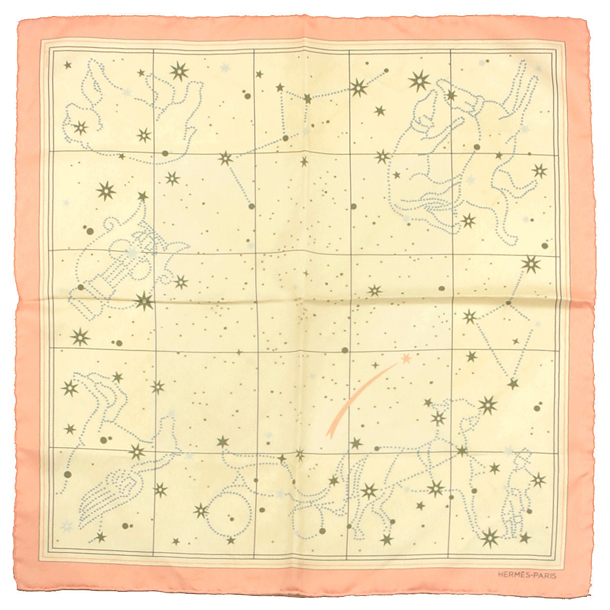 Hermes Scarf 45cm "Constellation d'Hermès" Silk Gavroche