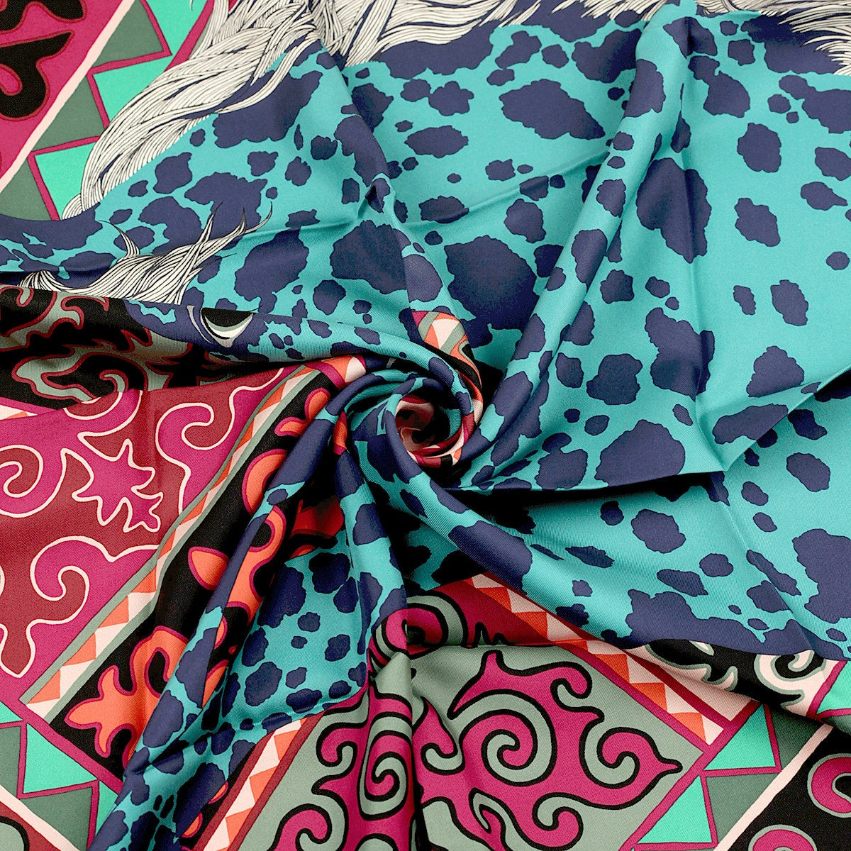Hermes Scarf "Appaloosa des Steppes" by Alice Shirley 90cm Silk | Grail