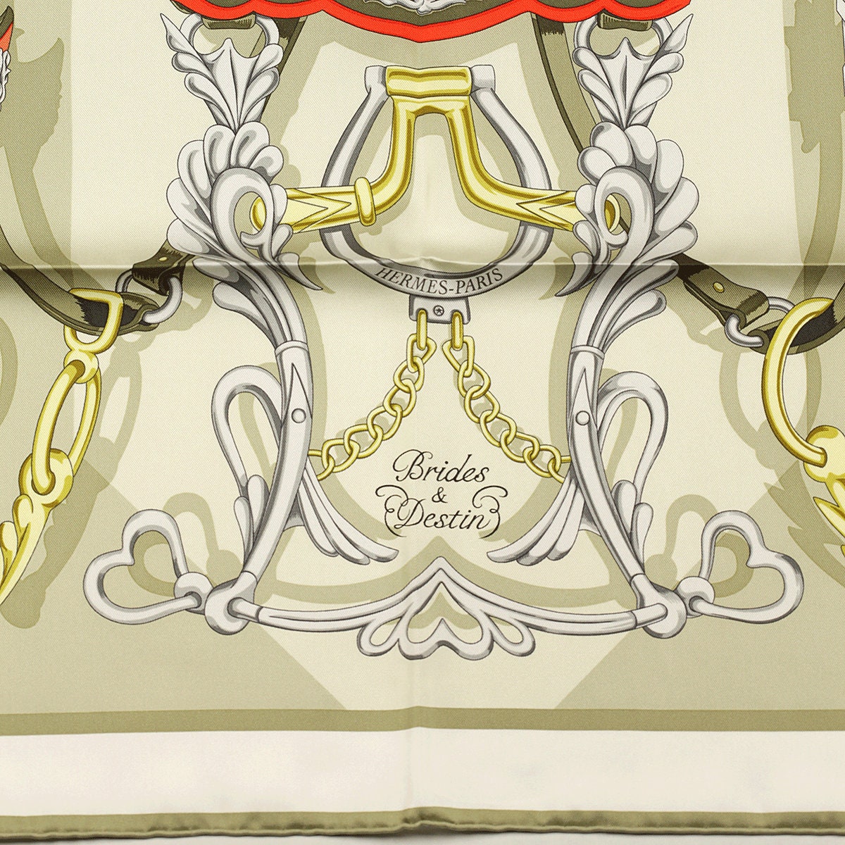 Hermes Scarf "Brides et Destin" by Daiske Nomura 90cm Silk | NWT
