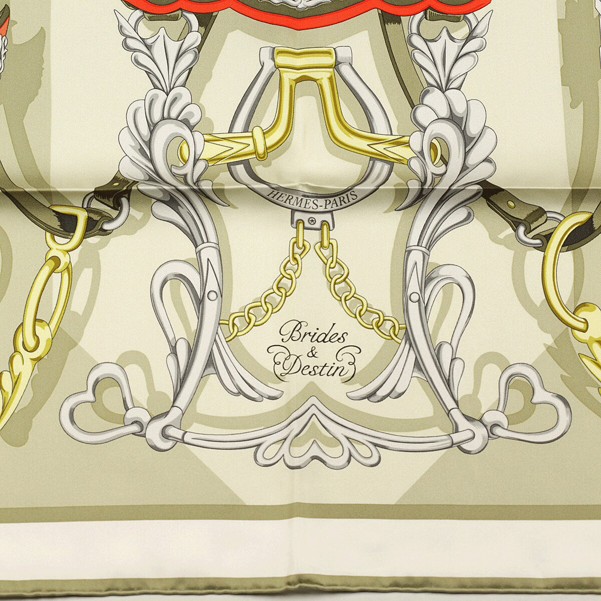 Hermes Scarf "Brides et Destin" by Daiske Nomura 90cm Silk | NWT