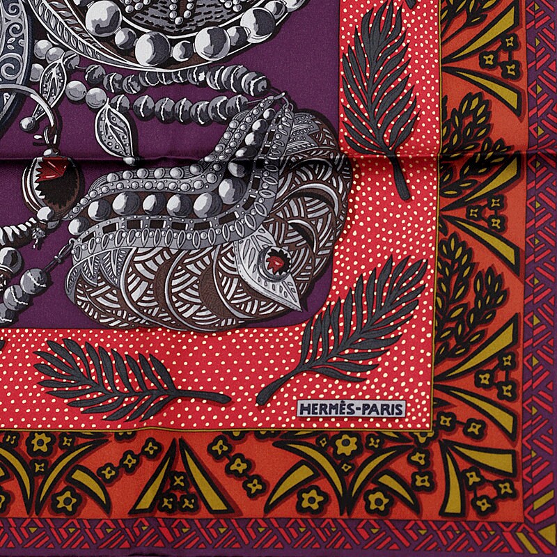 Hermes Scarf "Reine de Palmyre" by Annie Faivre 90cm Silk