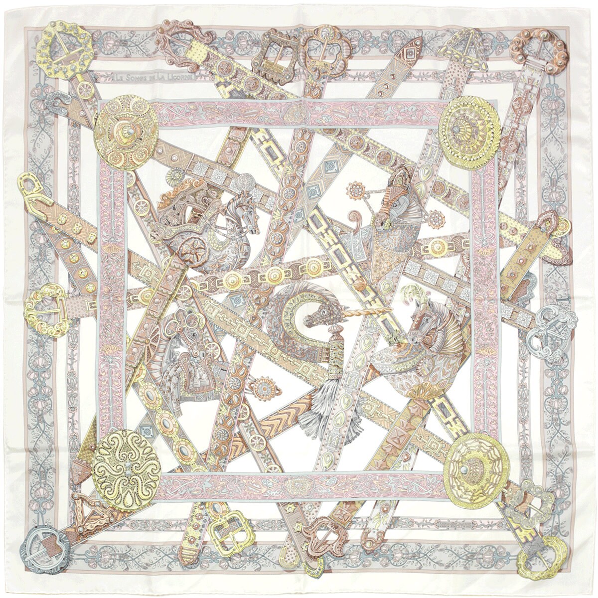 Hermes Scarf "Songe de la Licorne" by Annie Faivre 90cm Silk | Carre Foulard