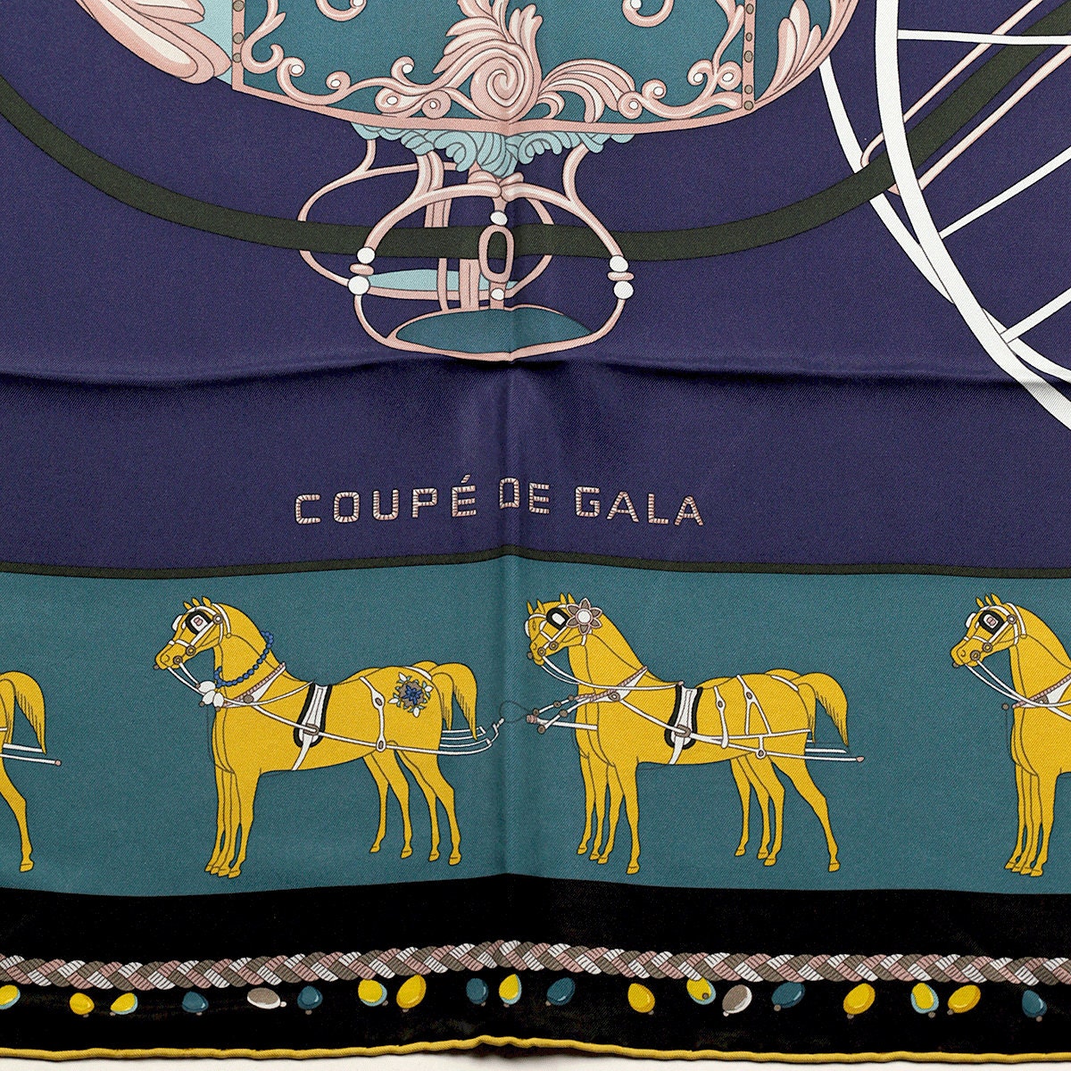 Hermes Scarf "Coupé de Gala" by Wlodek Kaminski 90cm Silk Wash Scarf