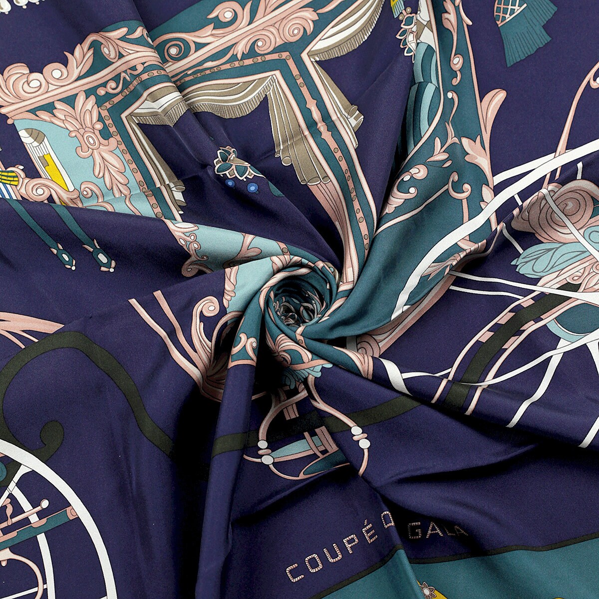 Hermes Scarf "Coupé de Gala" by Wlodek Kaminski 90cm Silk Wash Scarf