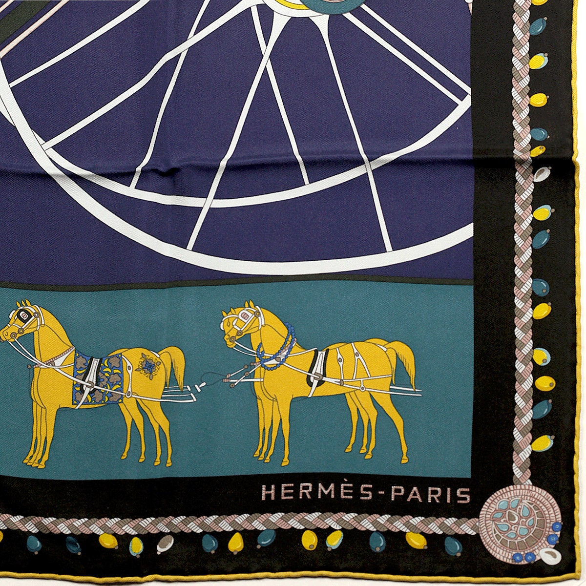 Hermes Scarf "Coupé de Gala" by Wlodek Kaminski 90cm Silk Wash Scarf