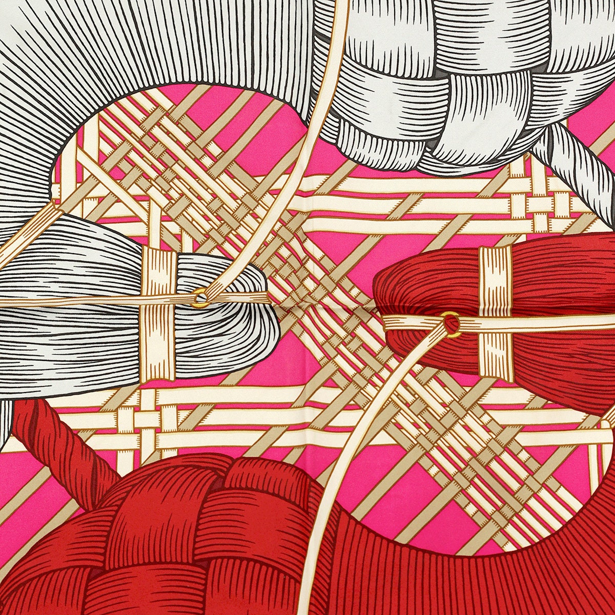 Hermes Scarf "Masan & Masan" by Terawat Teankaprasith 90cm Silk
