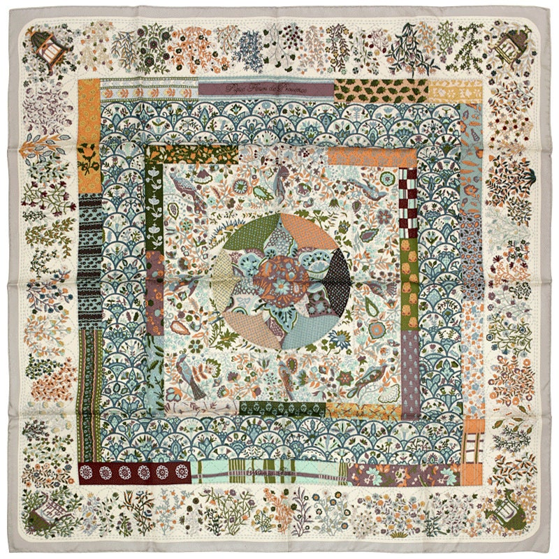 Hermes Scarf "Pique Fleuri de Provence" by Christine Henry 90cm Silk | Carre Foulard