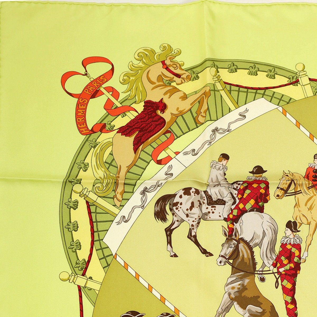 Hermes Scarf "Musee Vivant du Cheval" by Hubert de Watrigant 90cm Silk