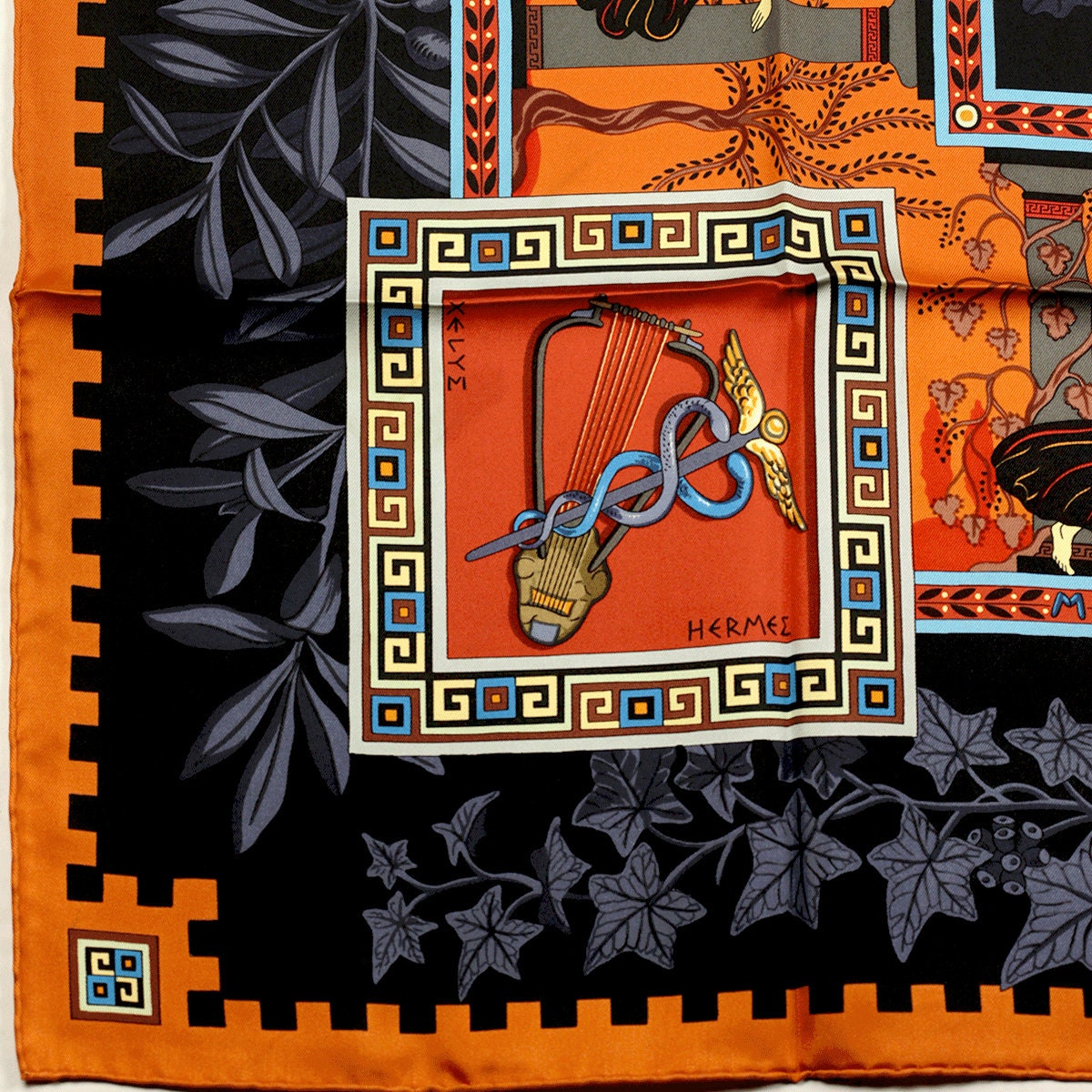 Hermes Scarf "Musique des Dieux" by Claudia Stuhlhofer Mayr 90cm Silk | Carre
