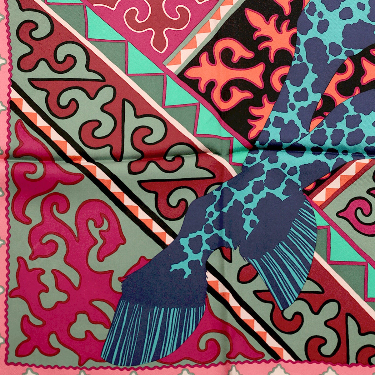 Hermes Scarf "Appaloosa des Steppes" by Alice Shirley 90cm Silk | Grail