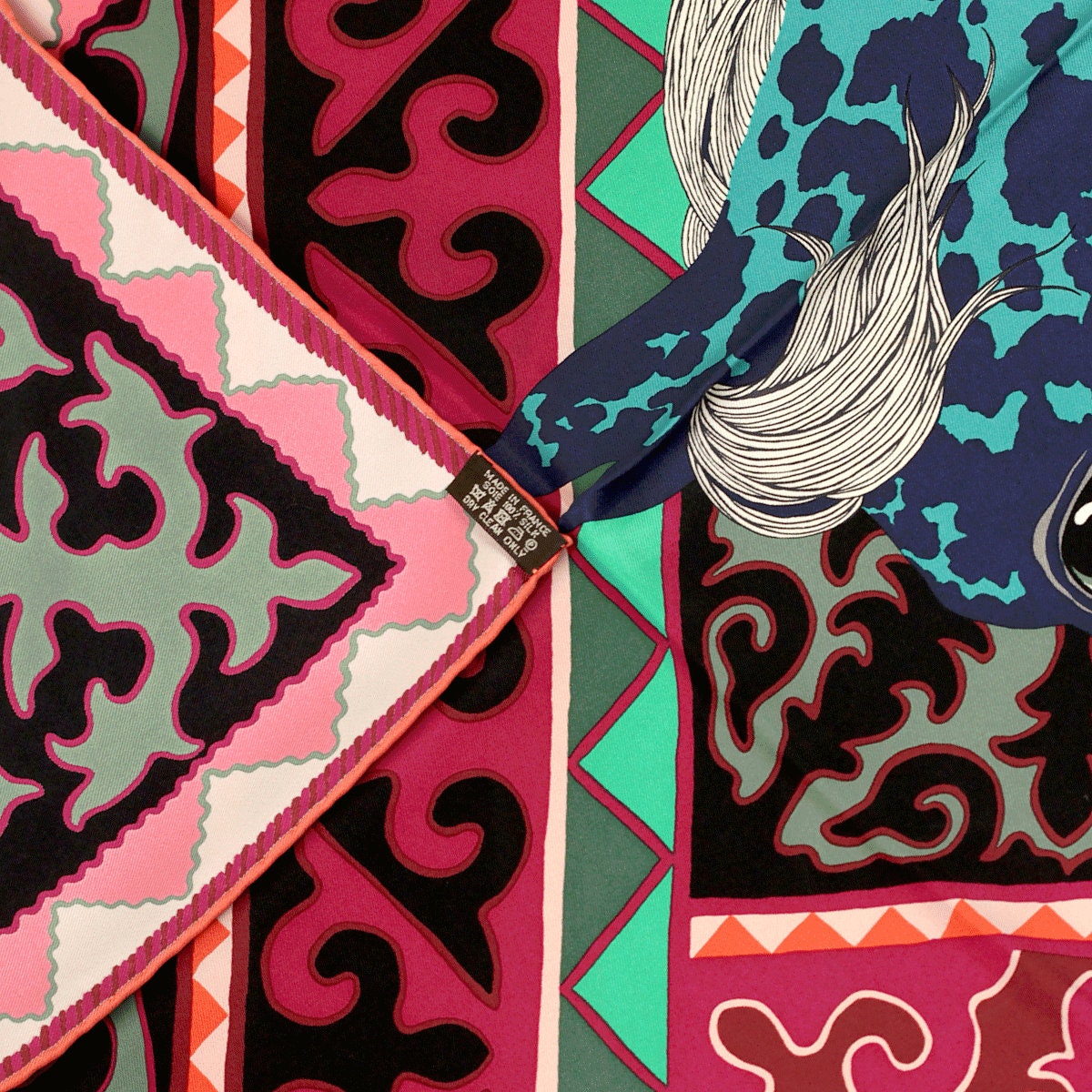 Hermes Scarf "Appaloosa des Steppes" by Alice Shirley 90cm Silk | Grail