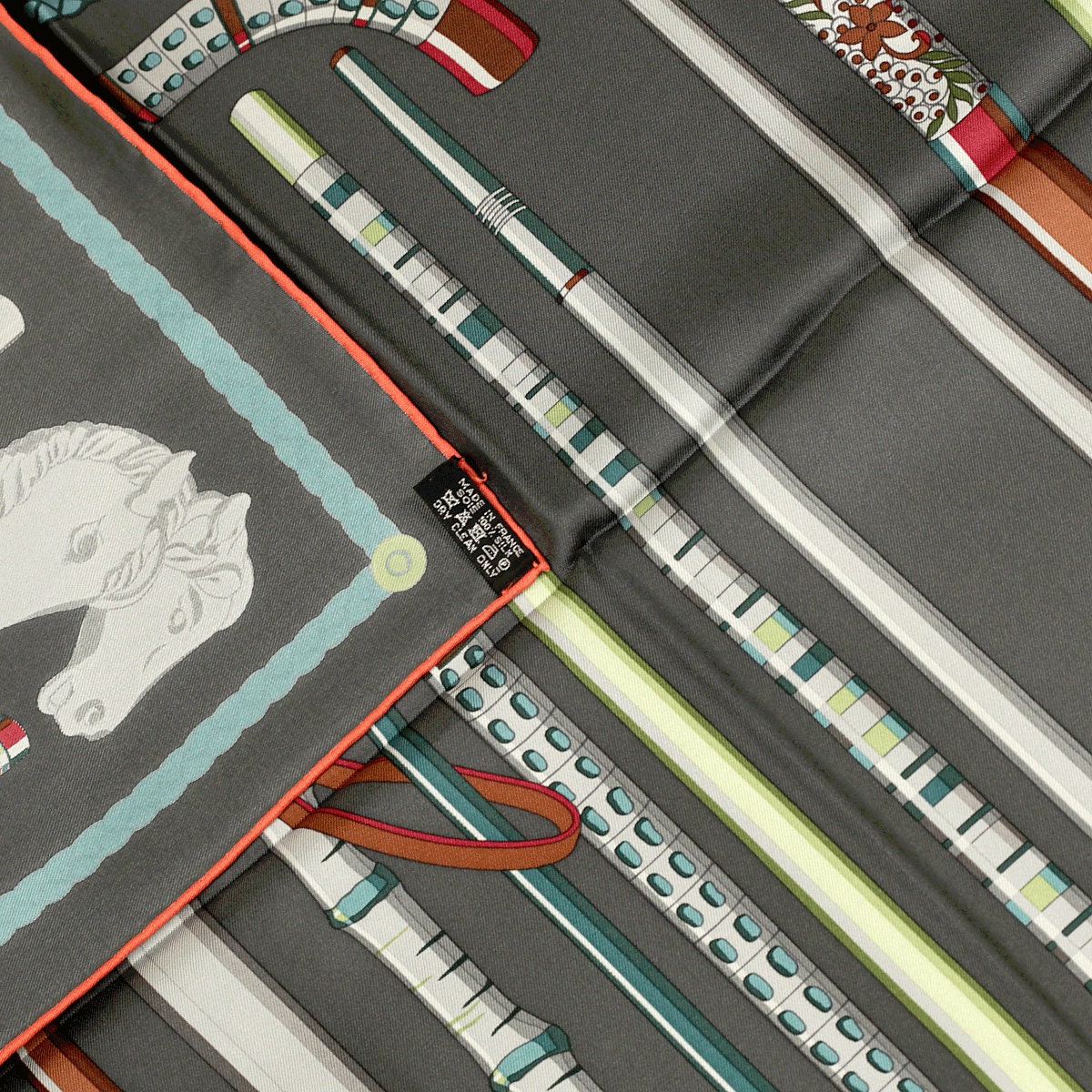 Hermes Scarf "Les Cannes" by Virginie Jamin 90cm Silk