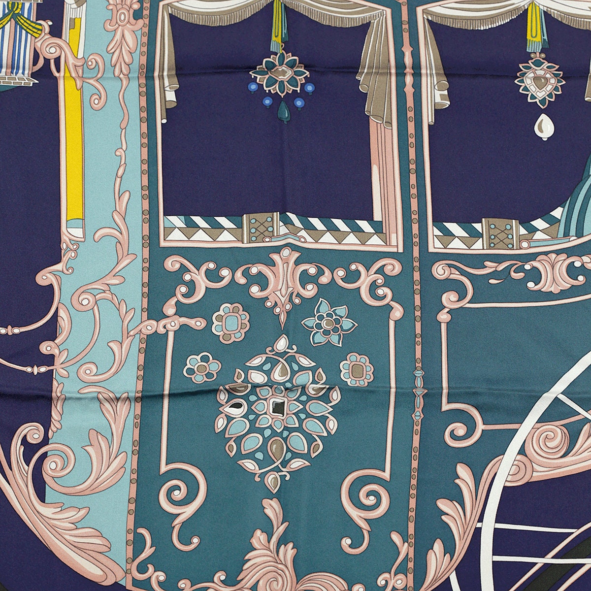 Hermes Scarf "Coupé de Gala" by Wlodek Kaminski 90cm Silk Wash Scarf