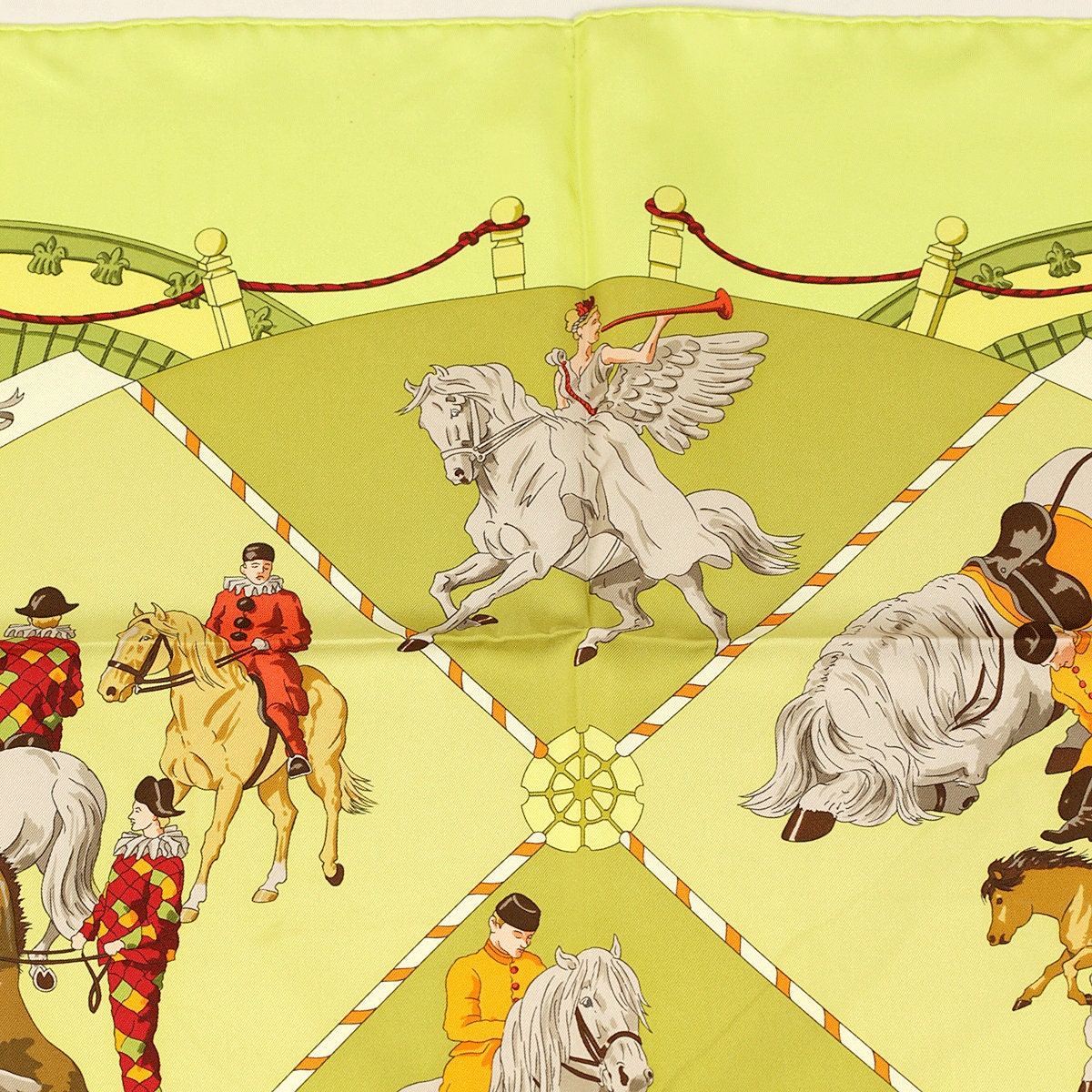 Hermes Scarf "Musee Vivant du Cheval" by Hubert de Watrigant 90cm Silk