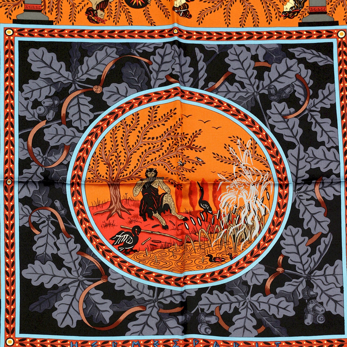 Hermes Scarf "Musique des Dieux" by Claudia Stuhlhofer Mayr 90cm Silk