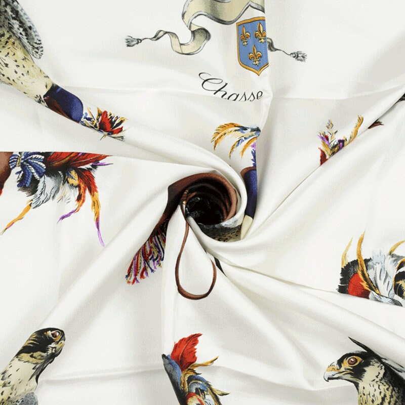 Hermes Scarf "Chasse a Vol" by Henri de Linares 90cm Silk