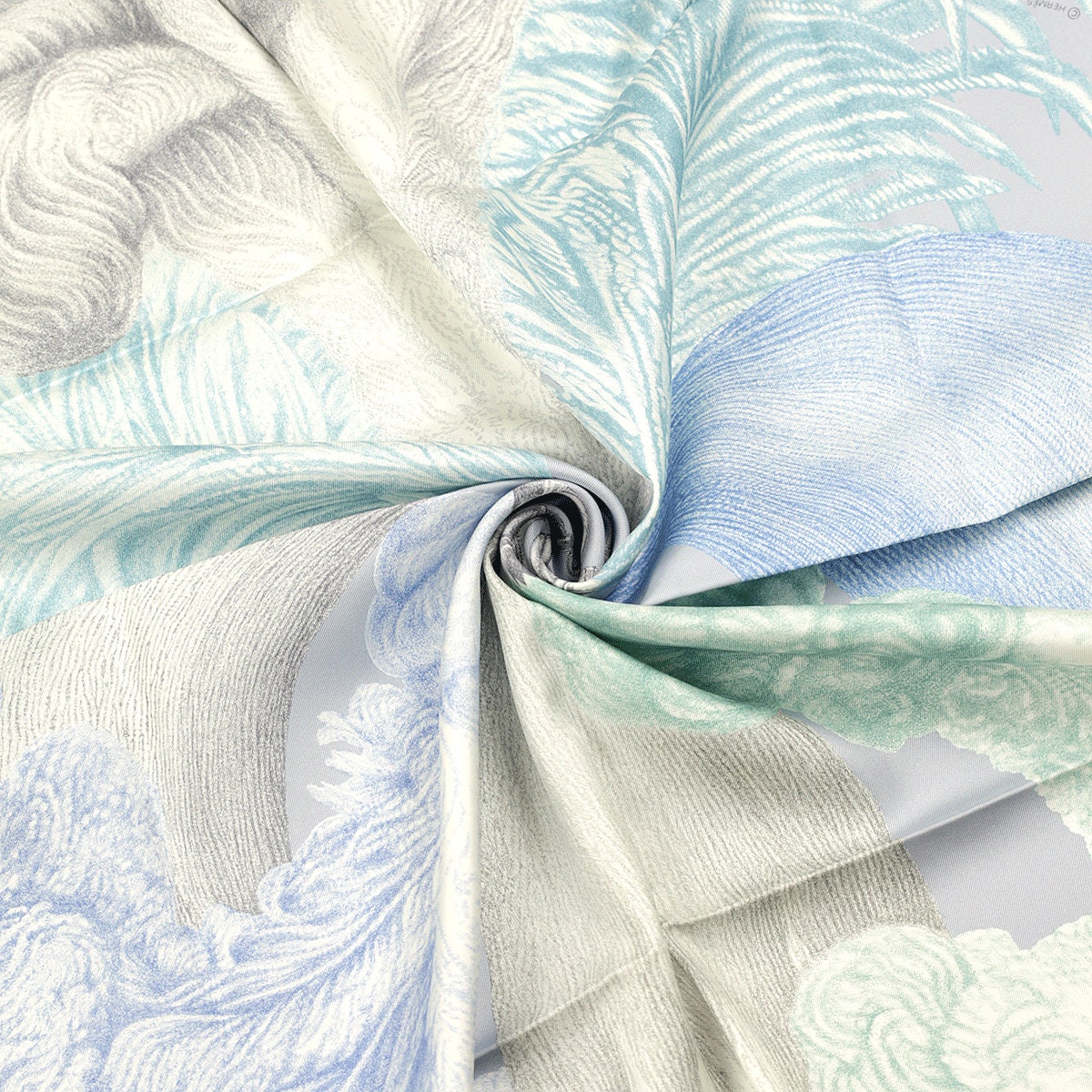 Hermes Scarf "Plumets et Panaches" by Florence Manlik 90cm Silk
