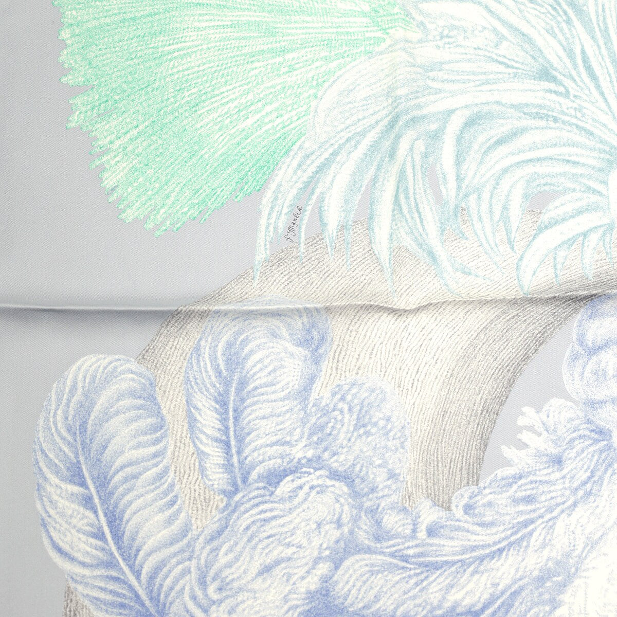 Hermes Scarf "Plumets et Panaches" by Florence Manlik 90cm Silk