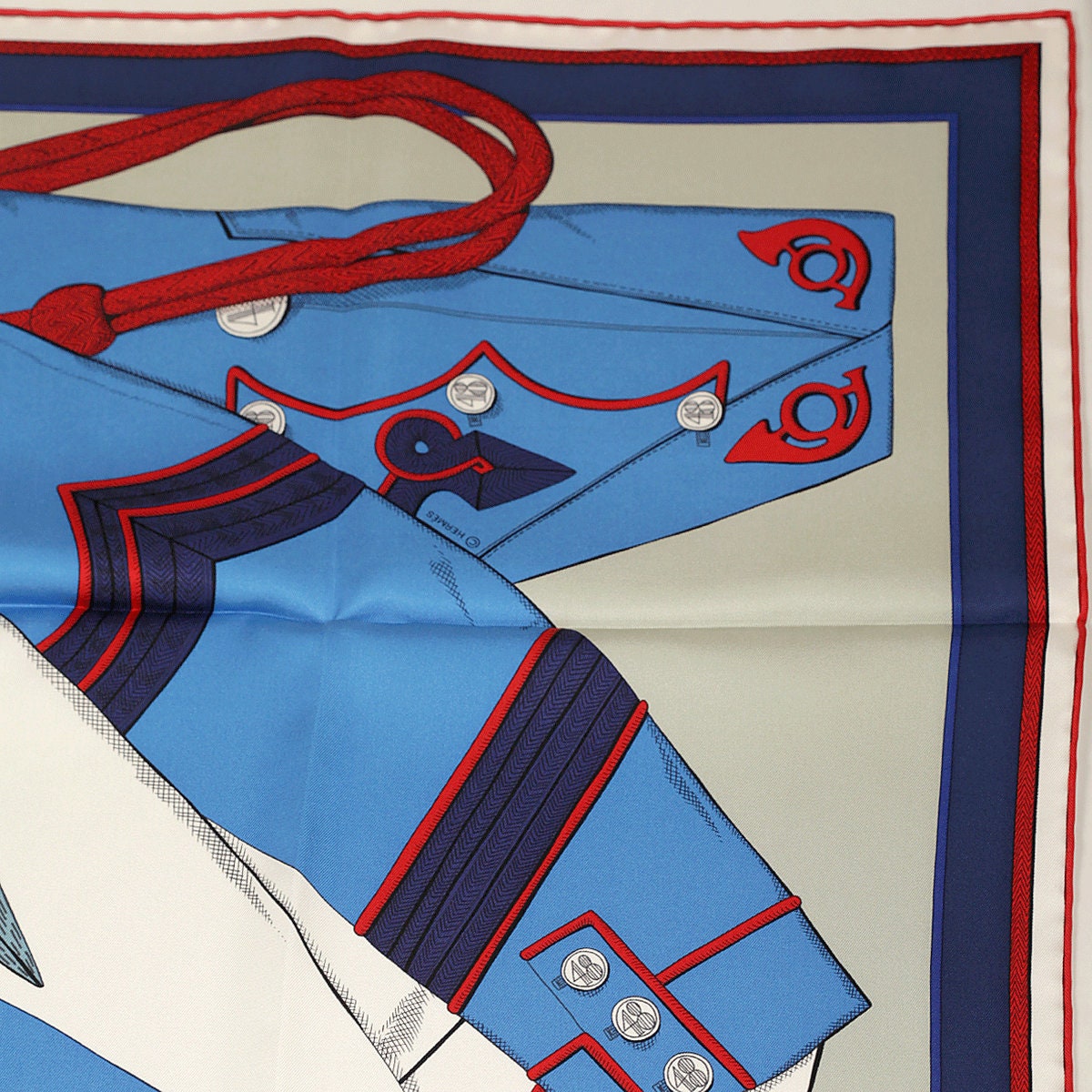 Hermes Scarf "Zouaves et Dragons" by Virginie Jamin 90cm Silk