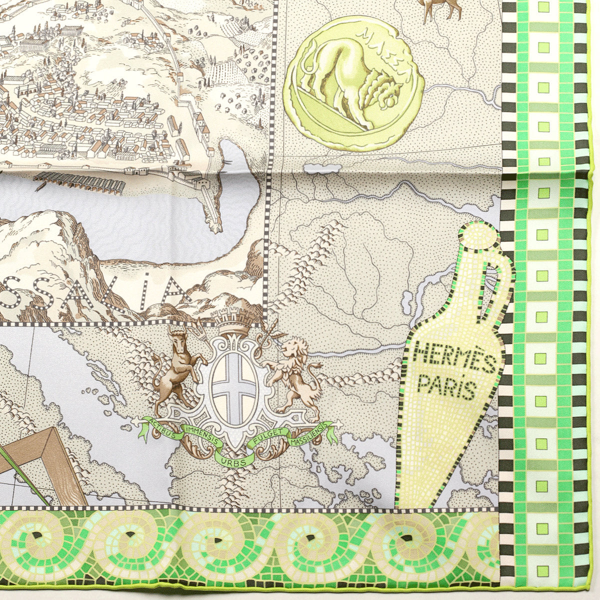 Hermes Scarf "Le Voyage de Pytheas" by Aline Honore 90cm Silk | Foulard Carre