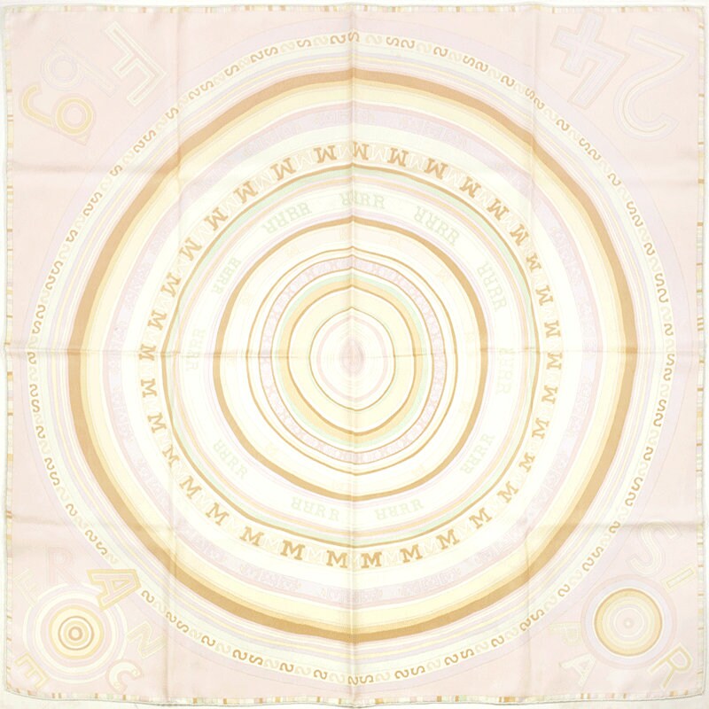 Hermes Scarf "Tohu Bohu" by Claudia Stuhlhofer Mayr 90cm Silk