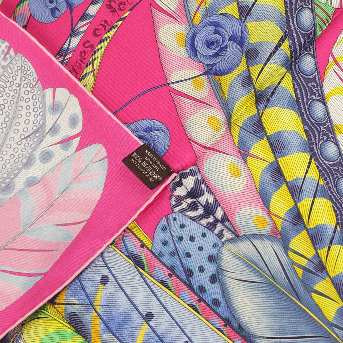 Hermes Scarf "Plumes en Fete" by Aline Honoré 90cm Silk | Carre Foulard