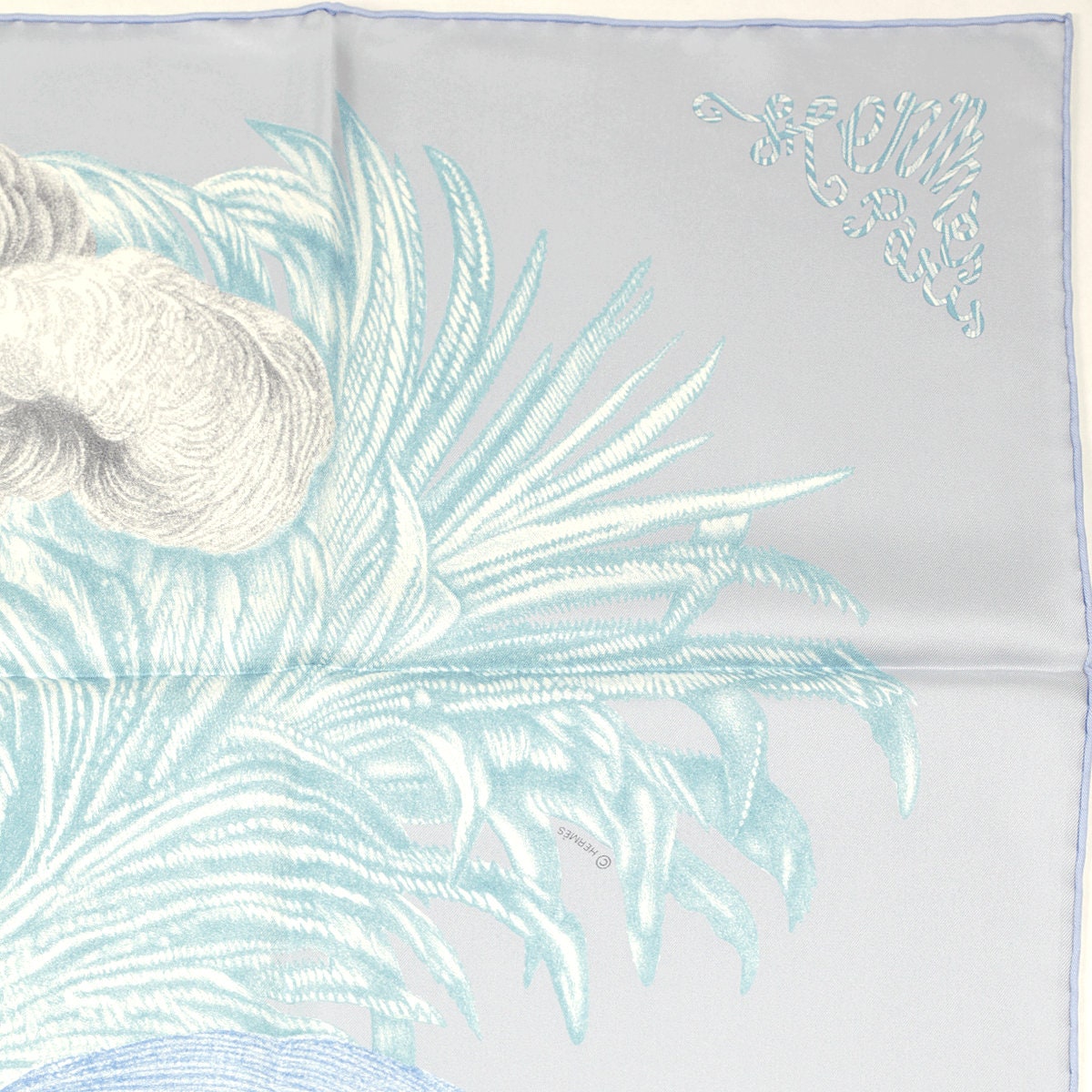 Hermes Scarf "Plumets et Panaches" by Florence Manlik 90cm Silk