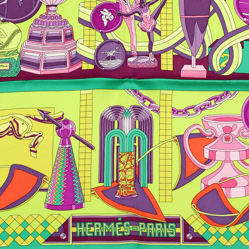 Hermes Scarf "Les Trophees" by Pierre Marie 90cm Silk | NWT