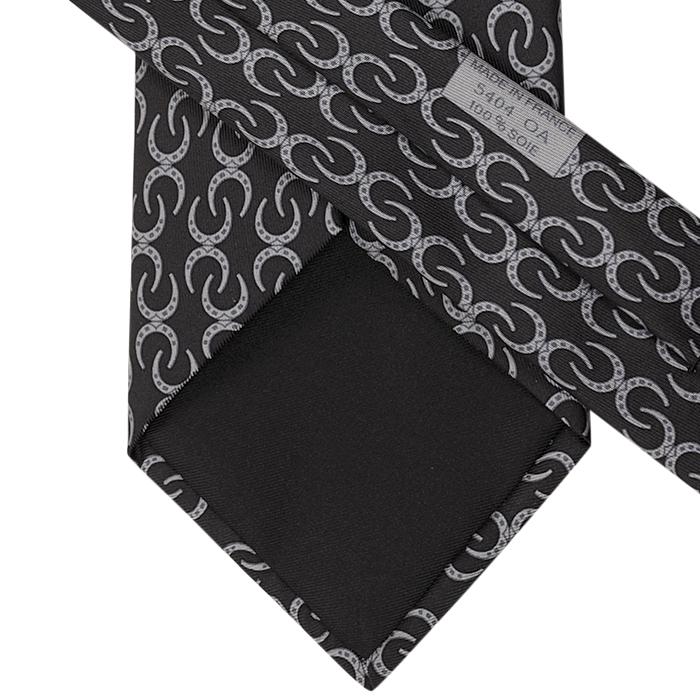 Hermes Men's Silk Tie Horseshoe Pattern 5404