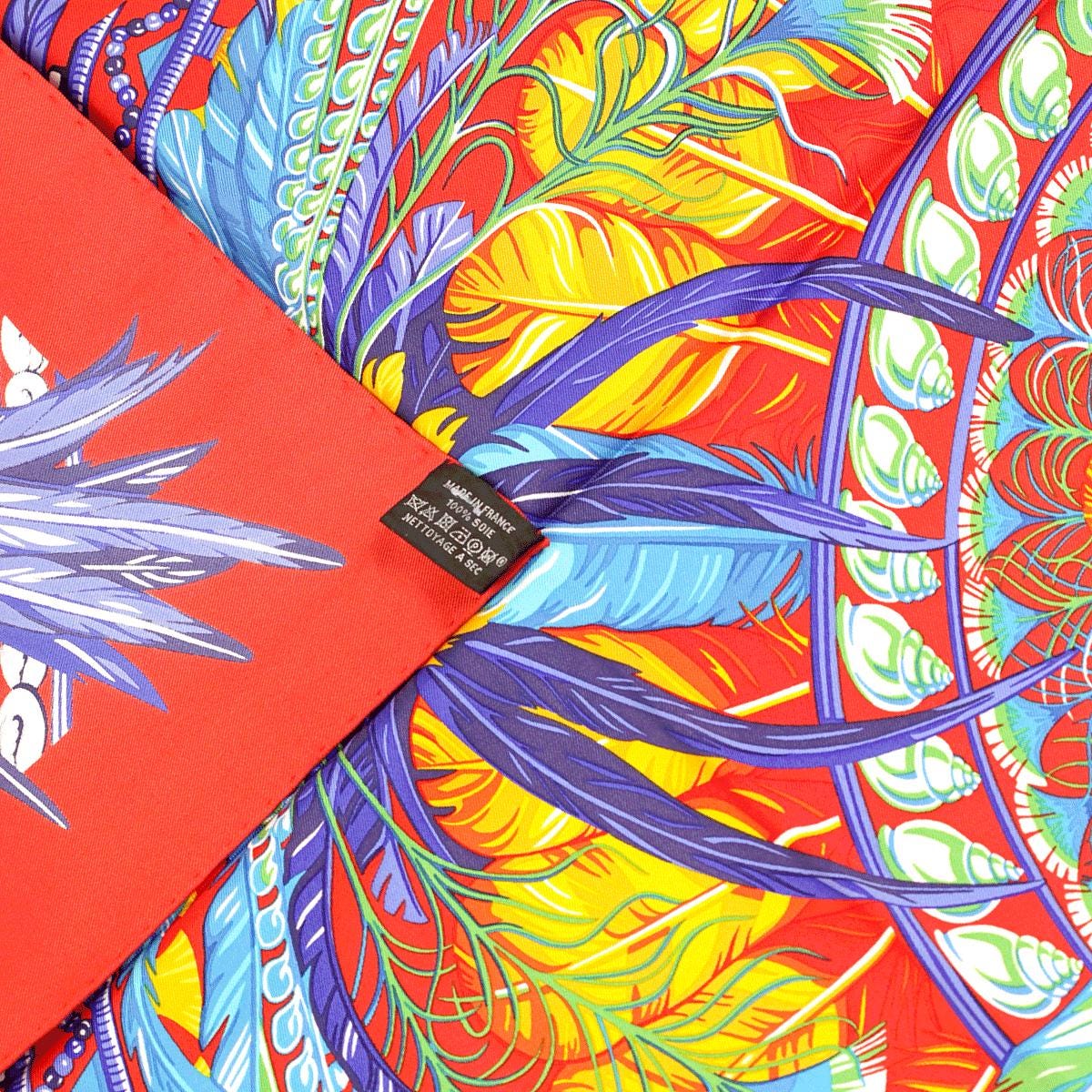 Hermes Scarf "Danse Pacifique" by Laurence Bourthoumieux 90cm Silk